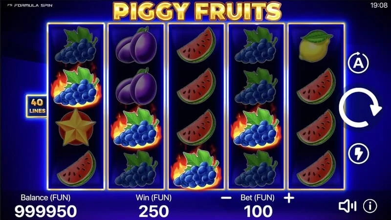 Piggy Fruits - стартиране на основния режим на игра
